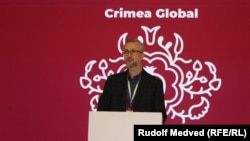 Наріман Джелял на Міжнародній конференції «Crimea Global» у Києві, 21 листопада 2024 року