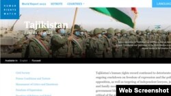 Human Raights Watch reports on Tajikistan