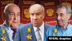 Кримчани Февзі Якубов, Борис Дейч та Олександр Баталін – володарі звання «Героя України», які після анексії Криму отримали також ордени «Герой Росії». Колаж