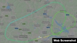 Схема аварийного полета с сайта Flihtradar24