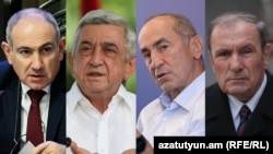 Nikol Paşinyan, Serj Sarkisyan, Robert Koçaryan və Levon Ter-Petrosyan 