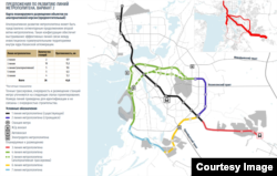 Перспективная схема развития казанского метро. Вариант 2.