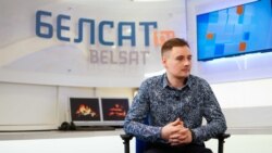 Telegram-блогер Nexta Степан Путила під час інтерв'ю з телеканалом Белсат