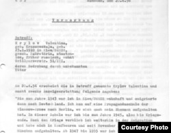 Заявление В. Крыловой в мюнхенскую полицию, апрель 1956 г. Источник: Staatsarchiv München