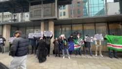 Митинг против экстрадиции Селимы Хадисовой у посольства БиГ в Вене, 8 ноября 2024 года