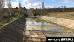 Плотина на Белогорском водохранилище