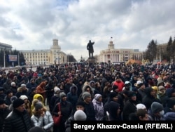 Кемерово, площадь Советов. Митинг 27 марта 2018 г.