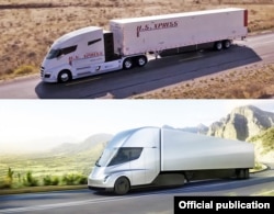 Грузовики Nikola One и Tesla Semi