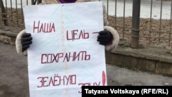 Пикет против застройки сквера (Петербург, 2 марта 2015 года)