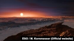 Вид с Proxima b (в представлении художника)