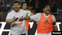 Ramzan Kadyrov və Maradona. 11 May 2011. Çeçenistan