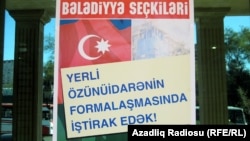 Bələdiyyə seçkiləri plakatı.