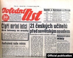 В Чехословакии о процессе над учителями писали многие газеты. Источник: cechoslovacivgulagu.cz